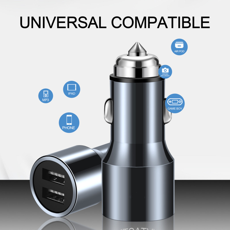 wholesale 4.8A 24W Aluminum USB Car Charger