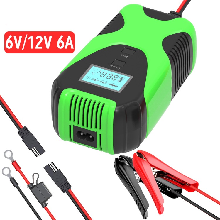 Intelligent Pulse AGM Wet Gel MF 6V 2A 12V 6A Car Battery Tester and Charger