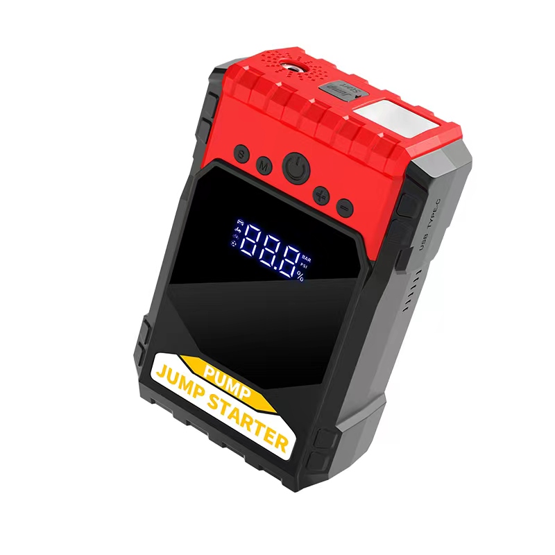 12v auto battery booster car jump starter power bank with tyre inflator