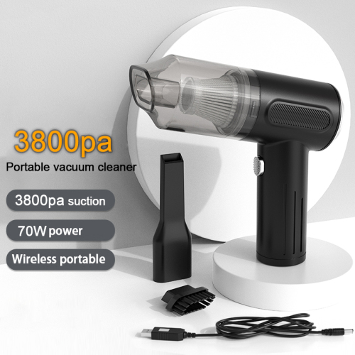 Great suction USB 70W 3800Pa wireless handheld car vacuum cleaner