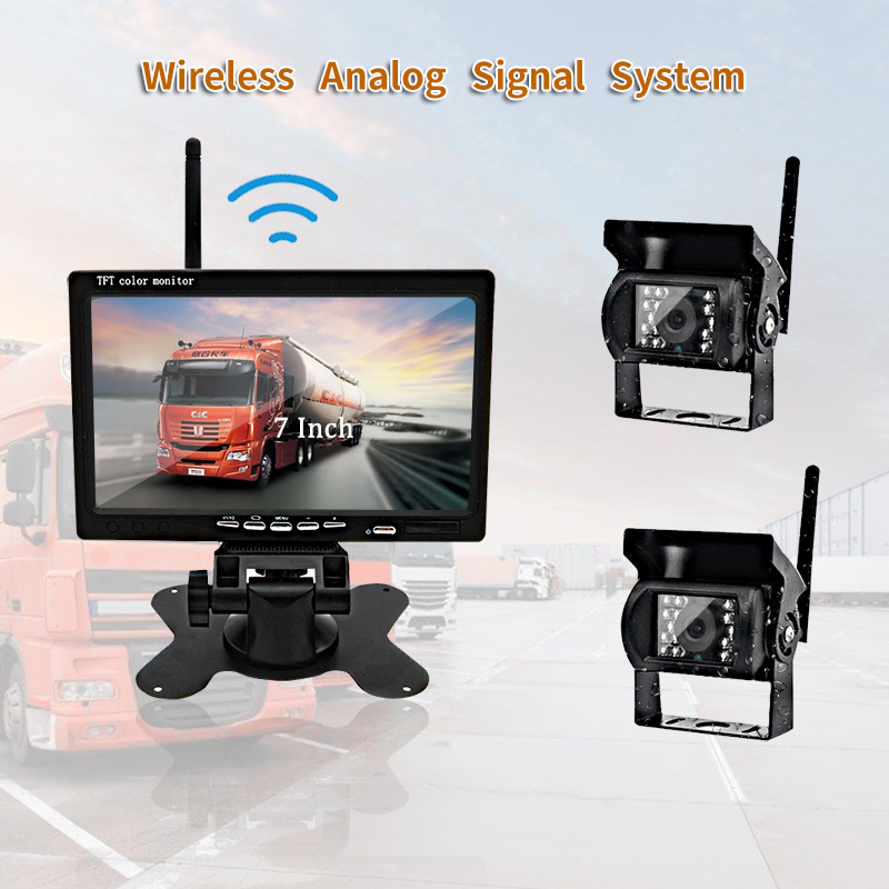 2.4G Wireless Reverse Reversing Camera 7" wireless truck camera system backup camera for Truck Bus Caravan RV Van Trailer