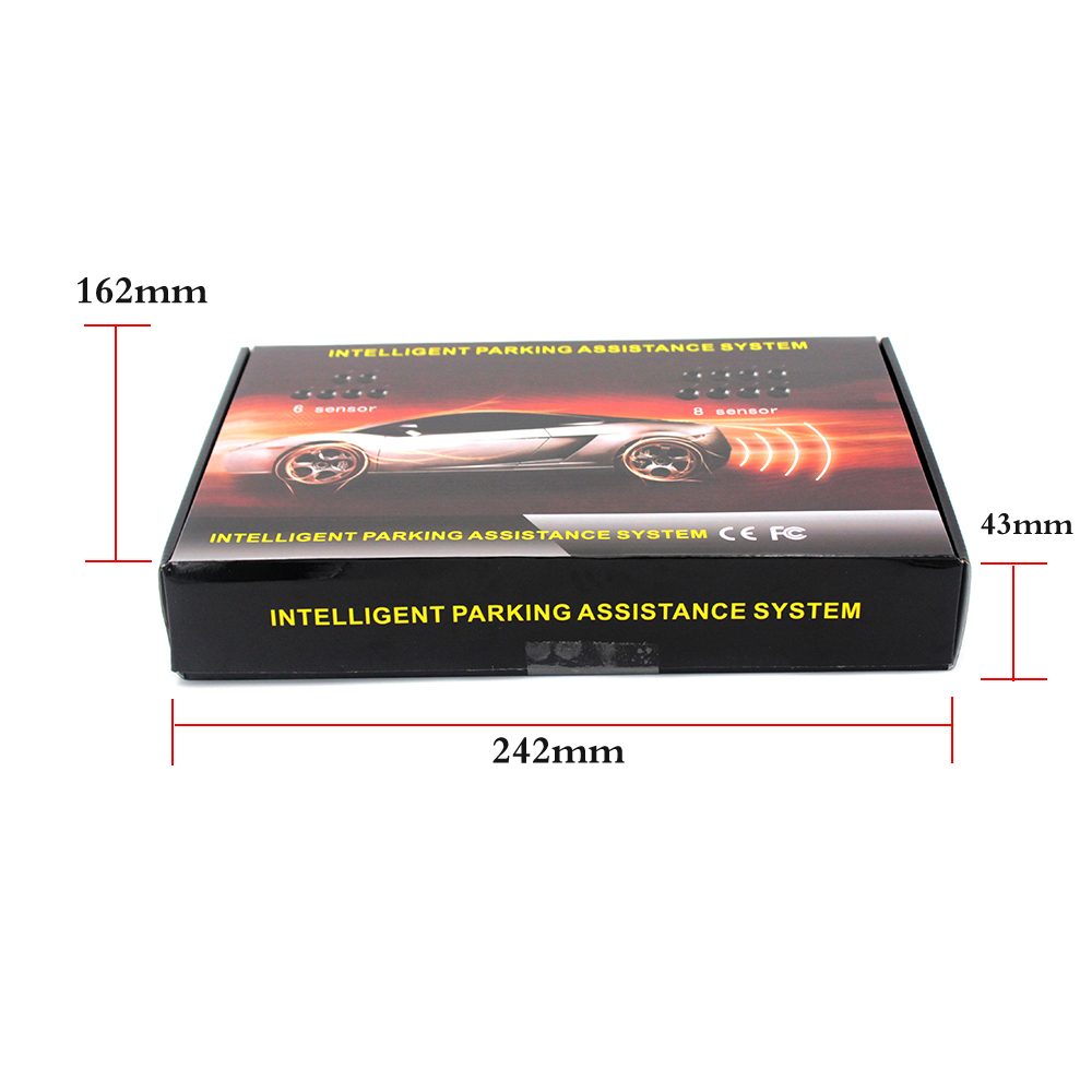 Wireless 22mm Four Probes Smart Car Parking Sensors Front and Rear with LED Display