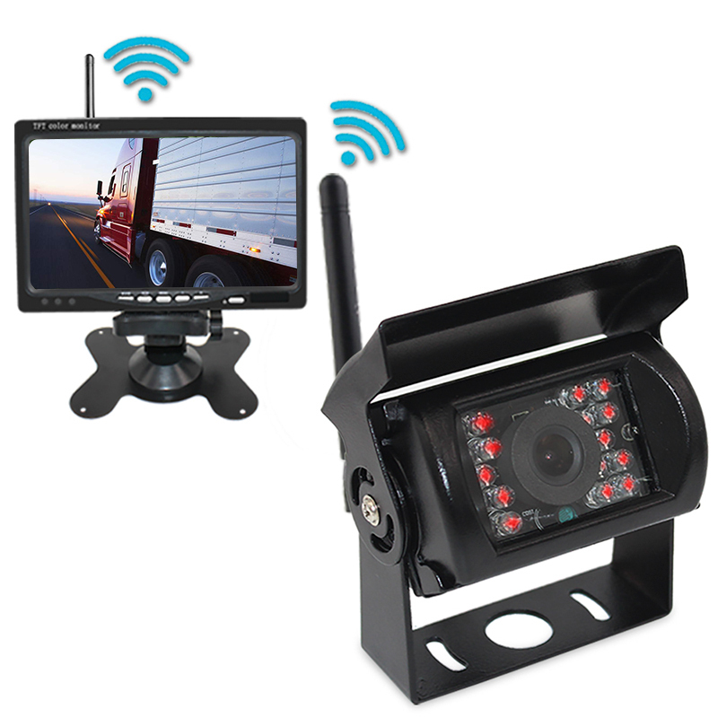 7 inch analog signal wireless reversing camera for truck bus trailer