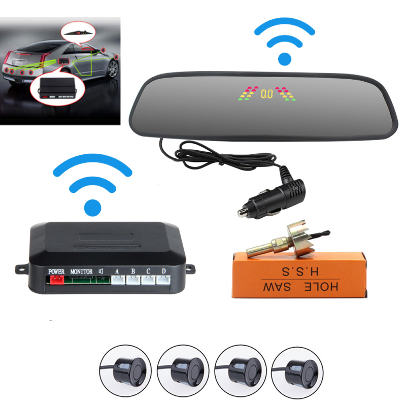 Universal LCD Display Voice Reminder IP67 Wireless Front Parking Sensor