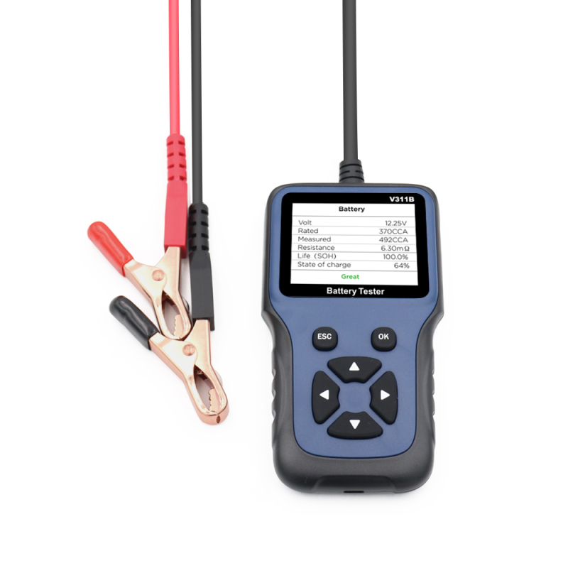 Color Screen 2.8 Inch Impedance Life Test Diagnostic 12V 24V 48V Car Battery Load Tester