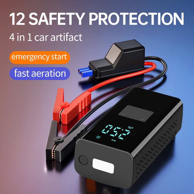 8000mAh Portable Wireless 12V All-in-One Car Battery Jump Starter with Air Pump