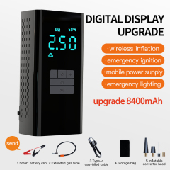8000mAh Portable Wireless 12V All-in-One Car Battery Jump Starter with Air Pump