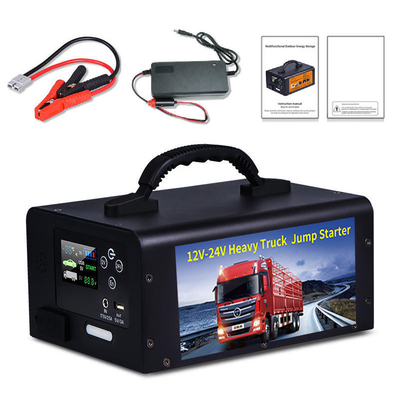 Emergency Truck Multifunction 12V 24V Jump Starter Battery Booster Power Bank for Car and Truck