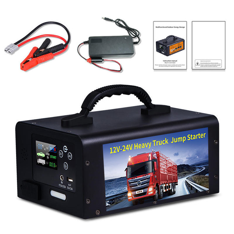 Emergency Truck Multifunction 12V 24V truck Jump Starter Battery Booster Power Bank for Car and Truck