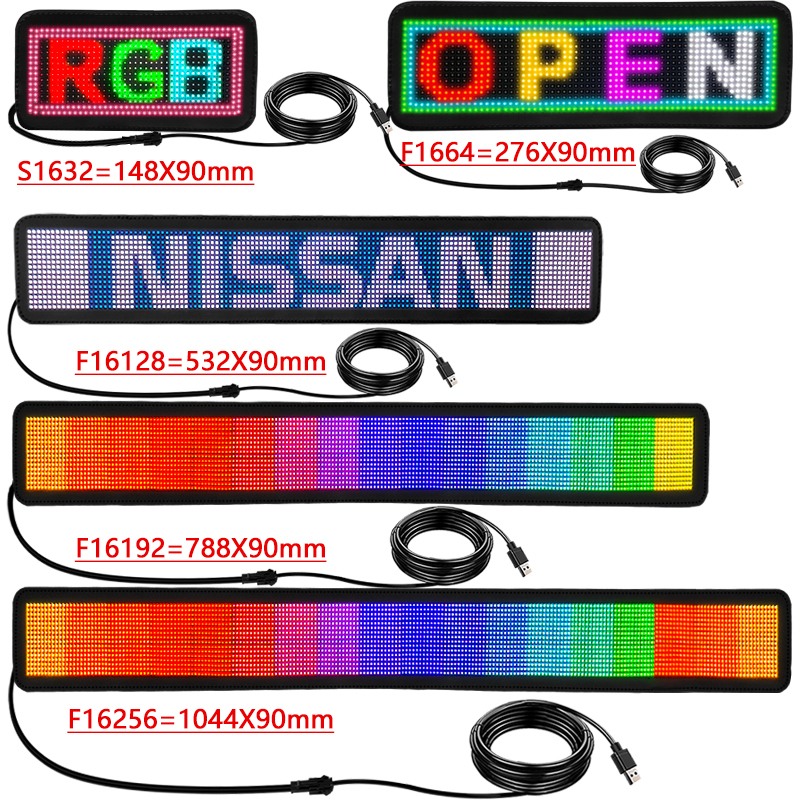 Mobile bluetooth connection custom design led display car advertising screen flexible led screen for car