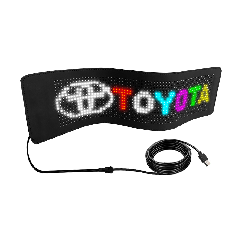 Support for text, images and graffiti car ultra-thin flexible bluetooth led screen