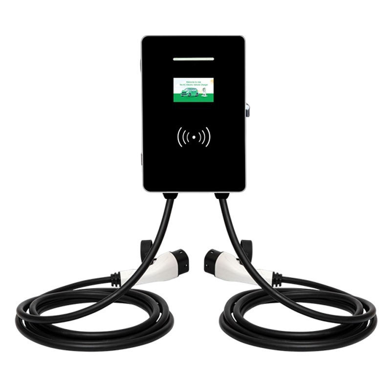 Dual Dock Connector 2 Type 2 Portable EV Fast Electric Dual Head EV Home Charger 14kw Charging Station