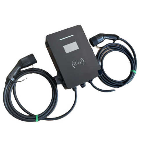 Dual Dock Connector 2 Type 2 Portable EV Fast Electric Dual Head EV Home Charger 14kw Charging Station