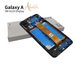 Samsung Galaxy A125 Original Service Pack ЖК-дисплей для Samsung Galaxy A12 Детали мобильного телефона в сборе с рамкой