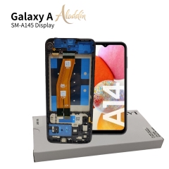 Samsung Galaxy A145P Original Service Pack LCD para Samsung Galaxy A14 4G de montagem de peças de telefone móvel com moldura