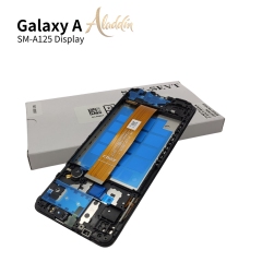 Samsung Galaxy A125 Original Service Pack ЖК-дисплей для Samsung Galaxy A12 Детали мобильного телефона в сборе с рамкой