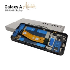 Samsung Galaxy A145P Original Service Pack LCD para Samsung Galaxy A14 4G de montagem de peças de telefone móvel com moldura