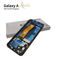 Samsung Galaxy A145P Original Service Pack LCD para Samsung Galaxy A14 4G de montagem de peças de telefone móvel com moldura