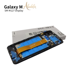 Samsung Galaxy M127 Original Service Pack ЖК-дисплей для Samsung Galaxy M12 Детали мобильного телефона в сборе с рамкой