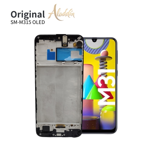 Samsung Galaxy M315 OLED Qualidade Padrão Service Pack LCD para Samsung Galaxy M31 peças de telefone móvel LCD com montagem de moldura