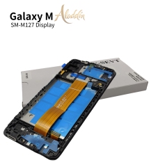 Samsung Galaxy M127 Original Service Pack ЖК-дисплей для Samsung Galaxy M12 Детали мобильного телефона в сборе с рамкой