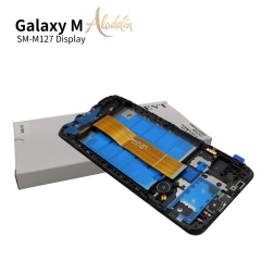 Samsung Galaxy M127 Original Service Pack ЖК-дисплей для Samsung Galaxy M12 Детали мобильного телефона в сборе с рамкой
