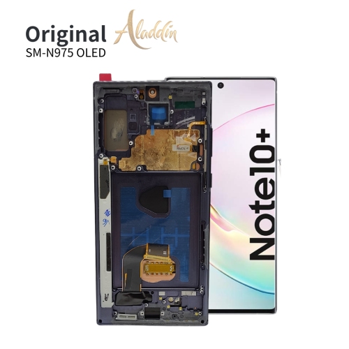 Samsung Galaxy N975 OLED Qualidade Padrão Service Pack LCD para Samsung Galaxy Note 10+ peças de telefone móvel LCD com montagem de moldura