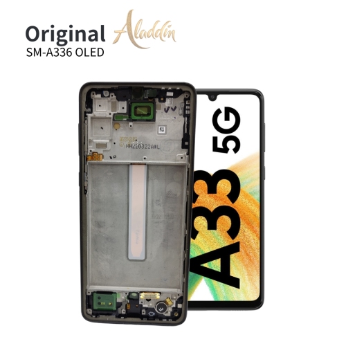 Samsung Galaxy A336 OLED Qualidade Padrão Service Pack LCD para Samsung Galaxy A33 5G peças de telefone móvel LCD com montagem de moldura