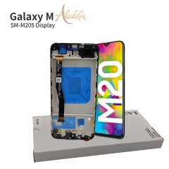 Samsung Galaxy M205 Original Service Pack ЖК-дисплей для Samsung Galaxy M20 Детали мобильного телефона в сборе с рамкой