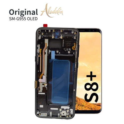 Samsung Galaxy G955 OLED Qualidade Padrão Service Pack LCD para Samsung Galaxy S8+ peças de telefone móvel LCD com montagem de moldura