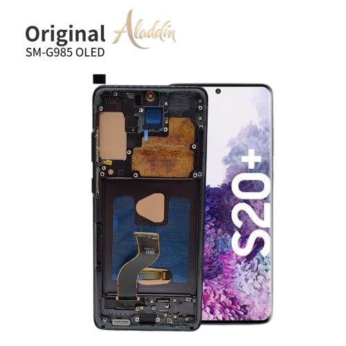 Samsung Galaxy G985 OLED Qualidade Padrão Service Pack LCD para Samsung Galaxy S20+ peças de telefone móvel LCD com montagem de moldura