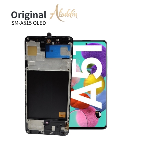 Samsung Galaxy A515 OLED Qualidade Padrão Service Pack LCD para Samsung Galaxy A51 peças de telefone móvel LCD com montagem de moldura