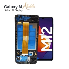 Samsung Galaxy M127 Original Service Pack ЖК-дисплей для Samsung Galaxy M12 Детали мобильного телефона в сборе с рамкой