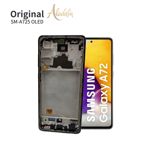 Samsung Galaxy A725 OLED Qualidade Padrão Service Pack LCD para Samsung Galaxy A72 peças de telefone móvel LCD com montagem de moldura