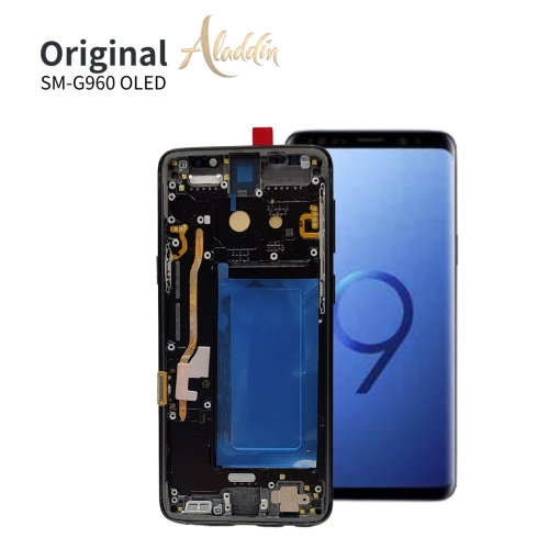Samsung Galaxy G960 OLED Qualidade Padrão Service Pack LCD para Samsung Galaxy S9 peças de telefone móvel LCD com montagem de moldura
