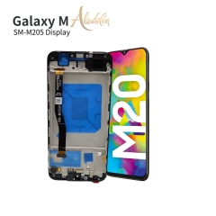 Samsung Galaxy M205 Original Service Pack ЖК-дисплей для Samsung Galaxy M20 Детали мобильного телефона в сборе с рамкой