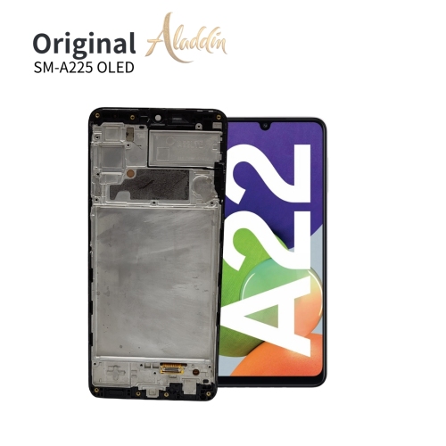 Samsung Galaxy A225 OLED品質標準サービスパックLCD用Samsung Galaxy A22 4G 携帯電話部品LCD フレームアセンブリ付き