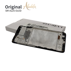 Samsung Galaxy A225 OLED Qualidade Padrão Service Pack LCD para Samsung Galaxy A22 4G peças de telefone móvel LCD com montagem de moldura