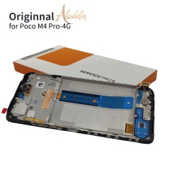 Xiaomi Poco M4pro 4G Original Service Pack LCD para Xiaomi Poco M4pro 4G montagem de peças de telefone móvel com moldura