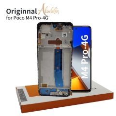 Xiaomi Poco M4pro 4G Original Service Pack LCD para Xiaomi Poco M4pro 4G montagem de peças de telefone móvel com moldura