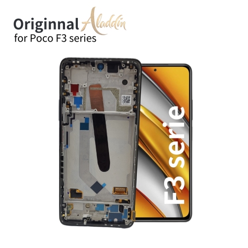 Xiaomi Poco F3 Original Service Pack LCD para Xiaomi Poco F3 montagem de peças de telefone móvel com moldura