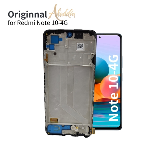 Xiaomi Redmi Note10 4G Original Service Pack LCD para Xiaomi Redmi Note 10 4G montagem de peças de telefone móvel com moldura