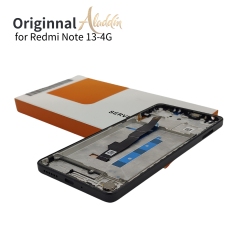 Xiaomi Redmi Note13 4GオリジナルサービスパックLCD Xiaomi Redmi Note 13 4G携帯電話部品アセンブリ(フレーム付き)