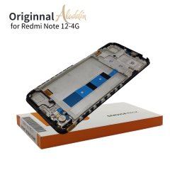 Xiaomi Redmi Note12 4GオリジナルサービスパックLCD Xiaomi Redmi Note 12 4G携帯電話部品アセンブリ(フレーム付き)