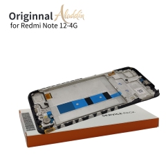Xiaomi Redmi Note12 4GオリジナルサービスパックLCD Xiaomi Redmi Note 12 4G携帯電話部品アセンブリ(フレーム付き)