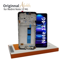 Xiaomi Redmi Note12 4GオリジナルサービスパックLCD Xiaomi Redmi Note 12 4G携帯電話部品アセンブリ(フレーム付き)