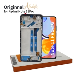Xiaomi Redmi Note11pro 4GオリジナルサービスパックLCD Xiaomi Redmi Note 11Pro 4G携帯電話部品アセンブリ(フレーム付き)