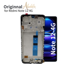 Xiaomi Redmi Note12 4GオリジナルサービスパックLCD Xiaomi Redmi Note 12 4G携帯電話部品アセンブリ(フレーム付き)