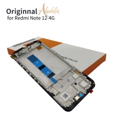 Xiaomi Redmi Note12 4GオリジナルサービスパックLCD Xiaomi Redmi Note 12 4G携帯電話部品アセンブリ(フレーム付き)
