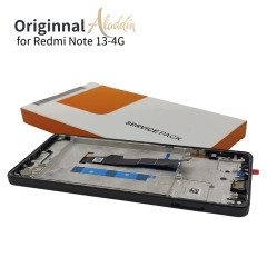 Xiaomi Redmi Note13 4GオリジナルサービスパックLCD Xiaomi Redmi Note 13 4G携帯電話部品アセンブリ(フレーム付き)